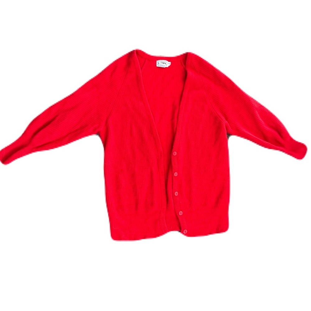 Vintage Katie’s Lambwool Mix Red Cardigan Size 10